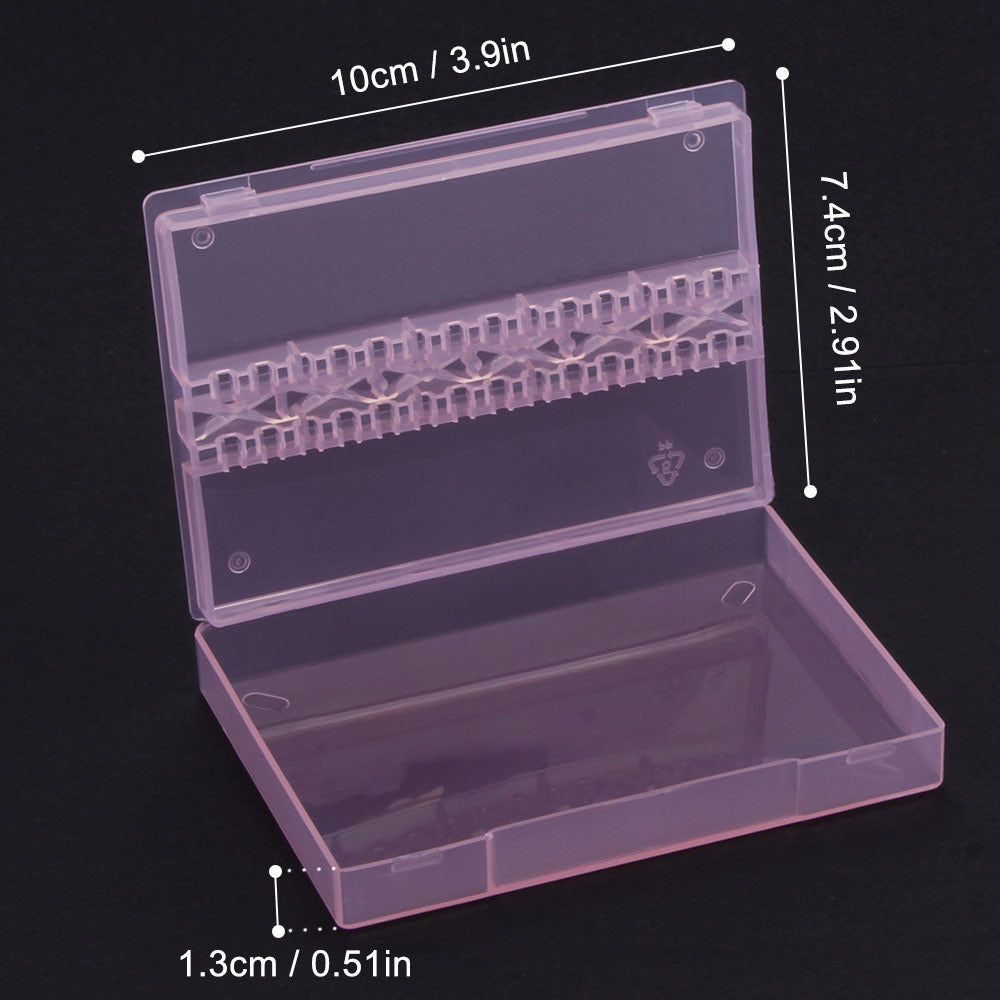 10/14/20/48 Holes Cutters Stand Container Nail Drill Bit Holder Care Case Manicure Organizer Empty Storage Box Nails Accessories