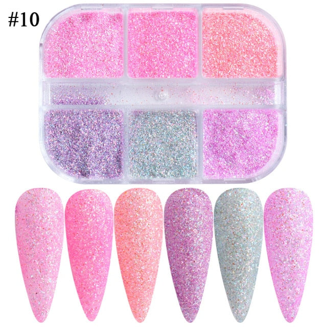 Aurora Mirror Nail Glitter Powder Rubbing Nail Art