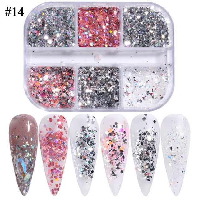 Aurora Mirror Nail Glitter Powder Rubbing Nail Art