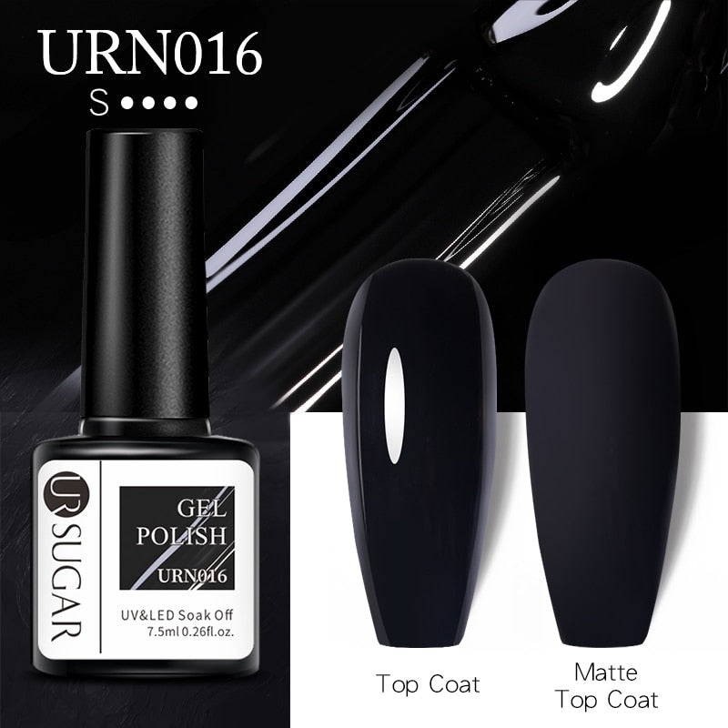 UR SUGAR 7.5ml Thermal Nail Gel Polish Winter Snow Sequins Color Changing Snowflakes Soak Off UV Semi-permanent Nail Art Varnish