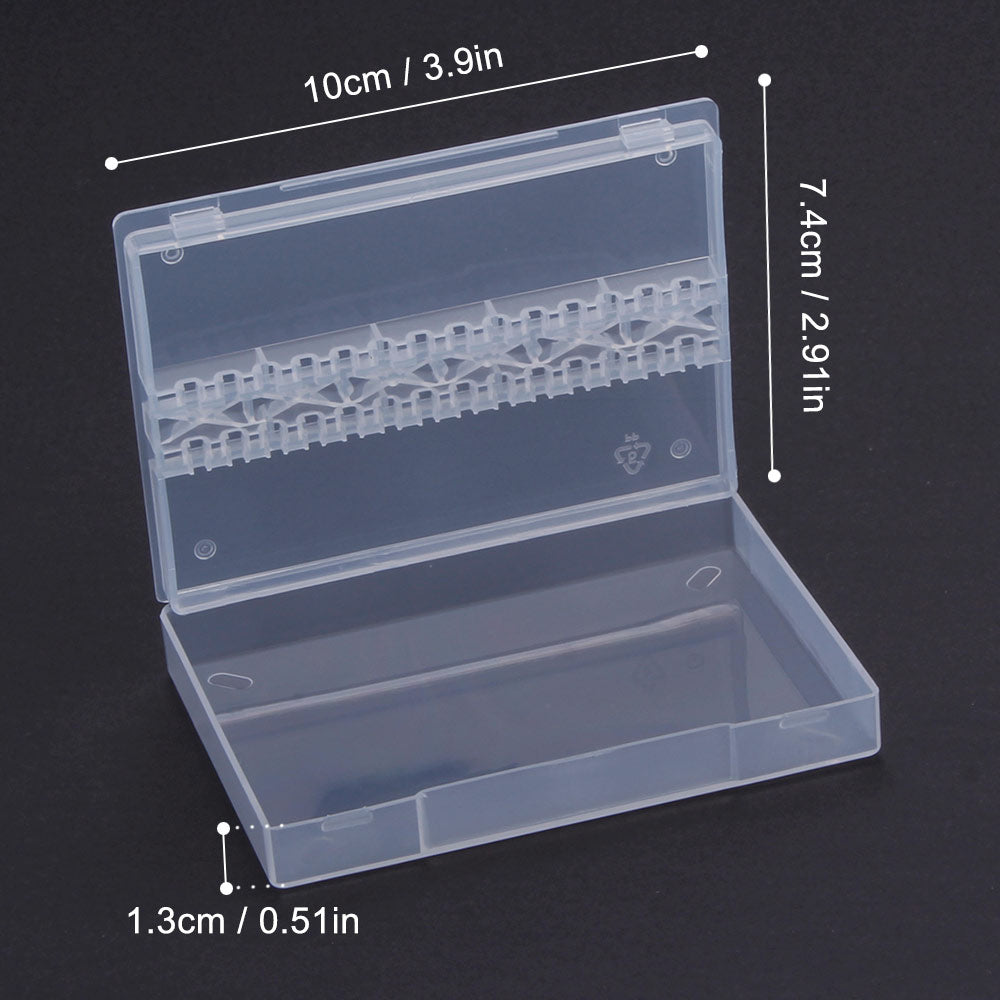 10/14/20/48 Holes Cutters Stand Container Nail Drill Bit Holder Care Case Manicure Organizer Empty Storage Box Nails Accessories