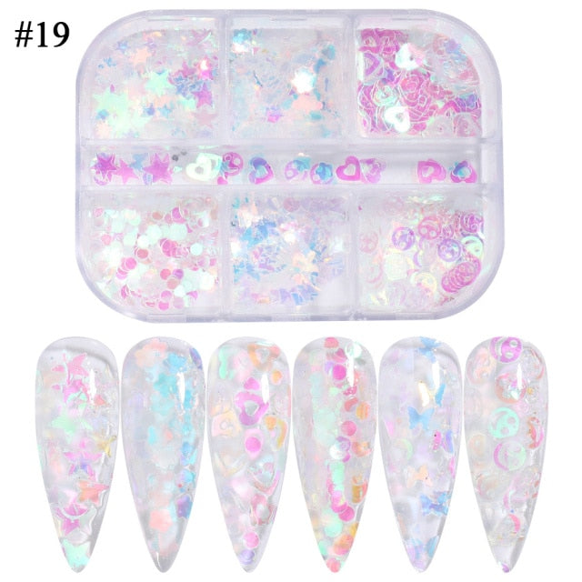 Aurora Mirror Nail Glitter Powder Rubbing Nail Art