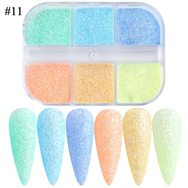 Aurora Mirror Nail Glitter Powder Rubbing Nail Art