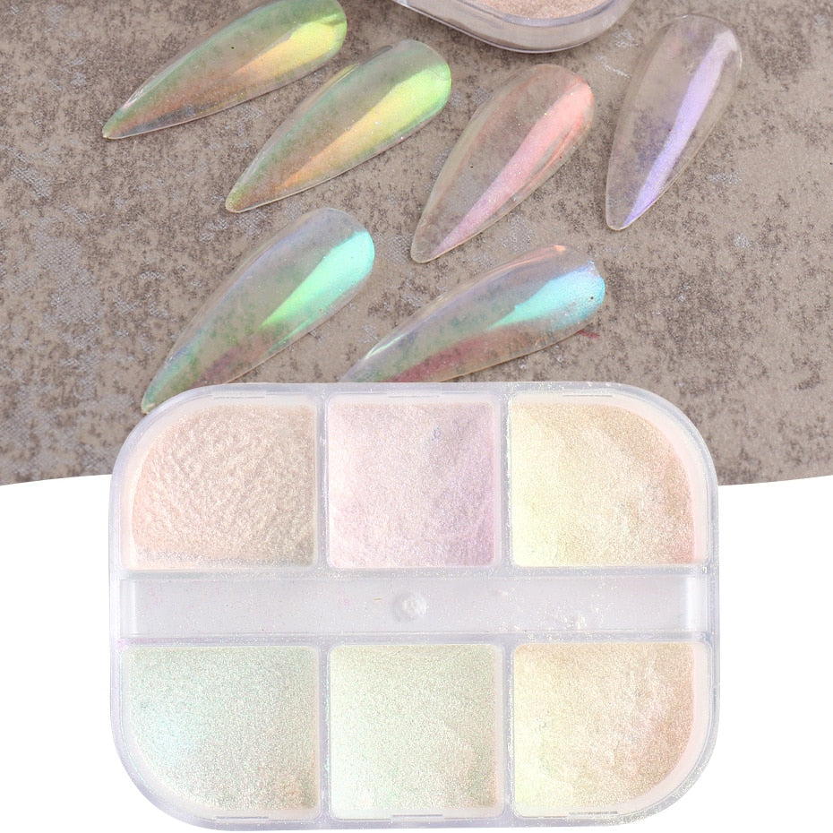 Aurora Mirror Nail Glitter Powder Rubbing Nail Art