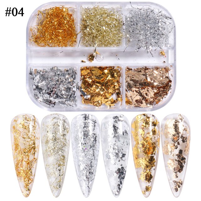 Aurora Mirror Nail Glitter Powder Rubbing Nail Art