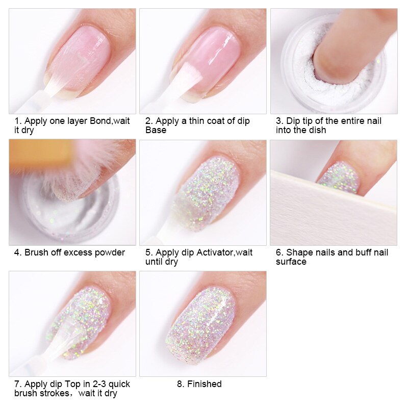 Nude Series Powder Set  French Dipping Nail Glitter