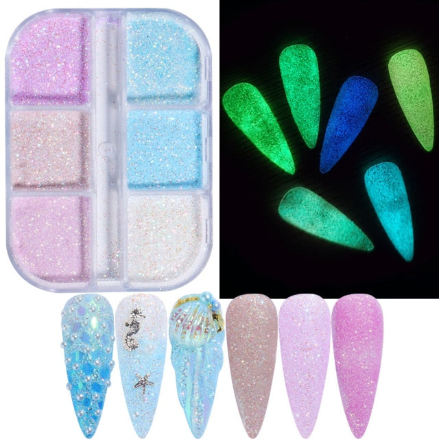 Aurora Mirror Nail Glitter Powder Rubbing Nail Art