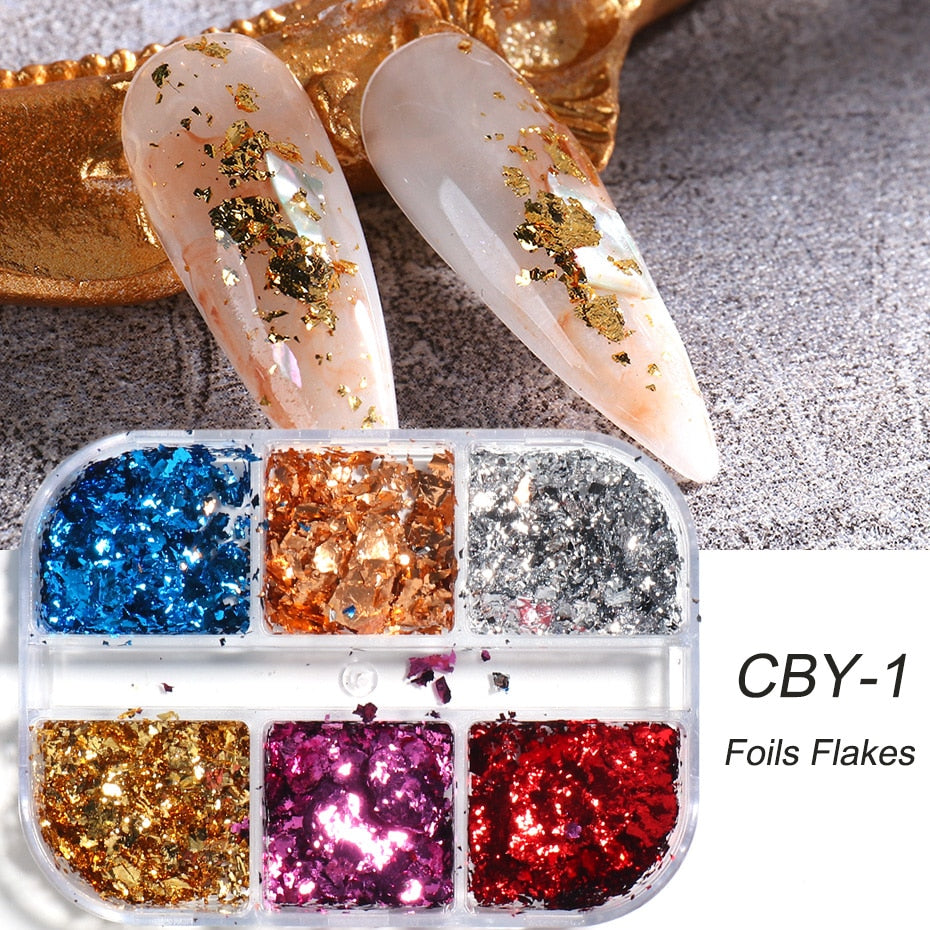 Aurora Mirror Nail Glitter Powder Rubbing Nail Art