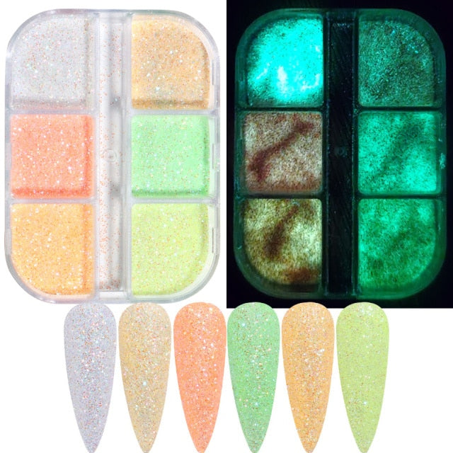 Aurora Mirror Nail Glitter Powder Rubbing Nail Art