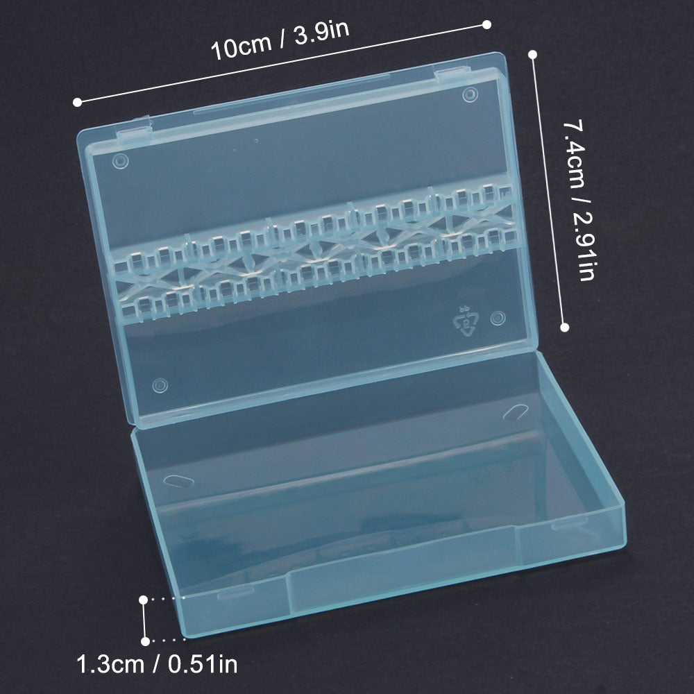 10/14/20/48 Holes Cutters Stand Container Nail Drill Bit Holder Care Case Manicure Organizer Empty Storage Box Nails Accessories