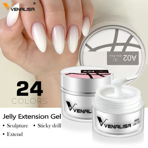 VENALISA Clear Color Extension Gel Pearl Glittle Gel Canni Supply Camouflage Fasting Jelly Nail Gel Self Leveling Acrylic Gel