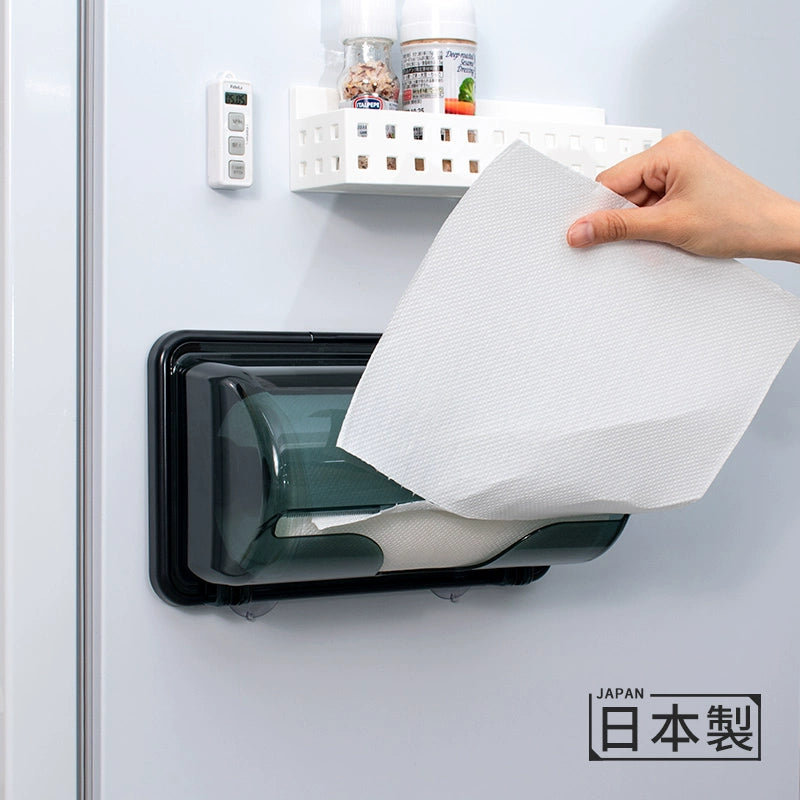 Japanese Import Refrigerator Side Wall Tissue Box Kitchen Roll Paper Storage Hanging Racks Suction Cup Magnetic Tissue Holder