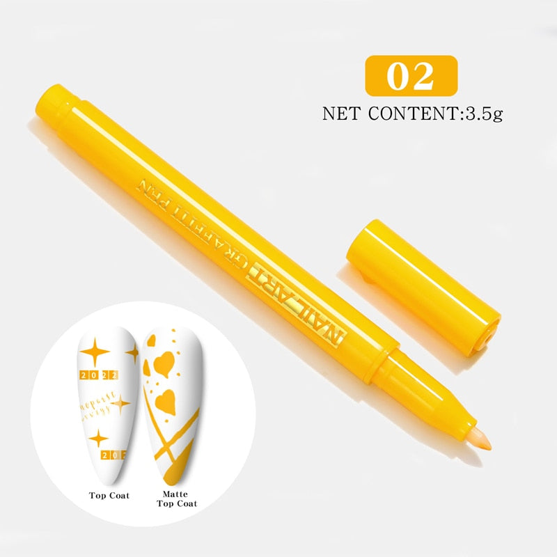 Nail Art Drawing Pencil Plastic Waterproof Painting Liner Brush