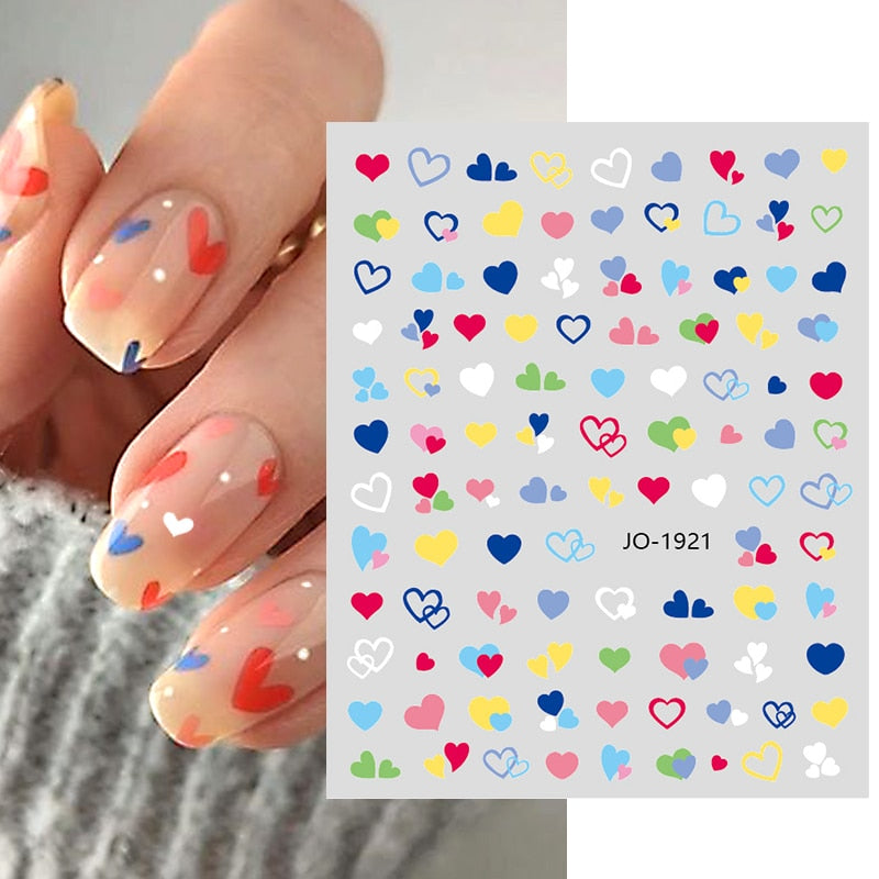 Heart Letter Nail Sticker Nail Art Decoration