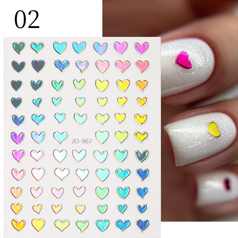 Heart Letter Nail Sticker Nail Art Decoration