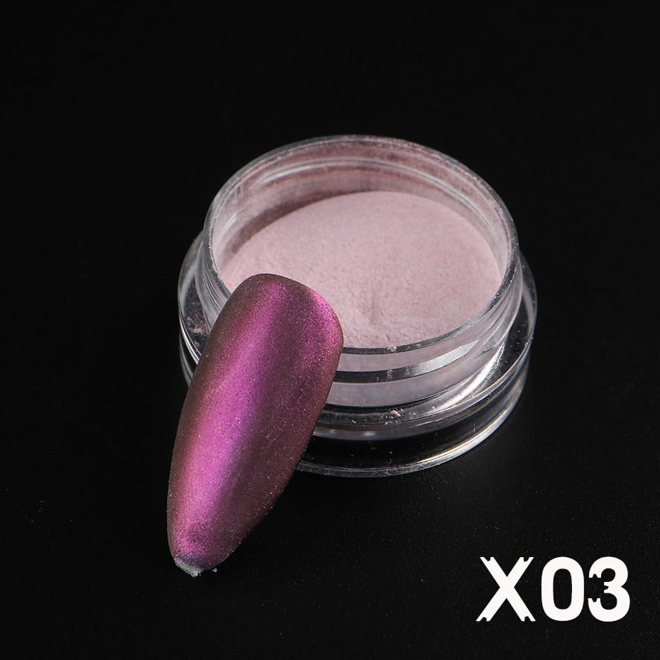 Mirror Nail Powder Pigment Pearl White Rubbing on Nail Art