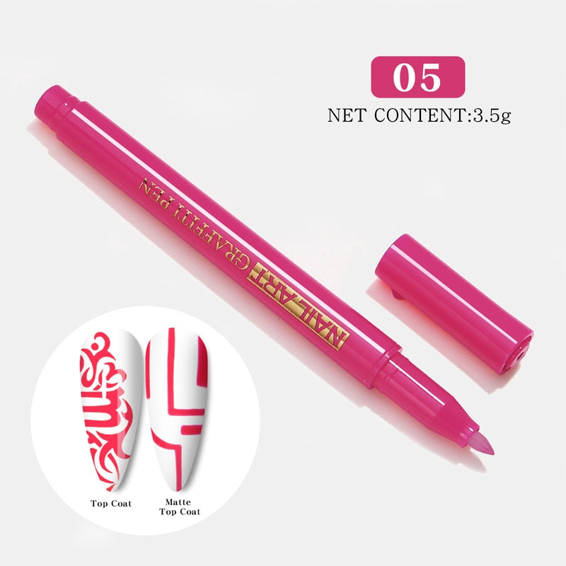 Nail Art Drawing Pencil Plastic Waterproof Painting Liner Brush