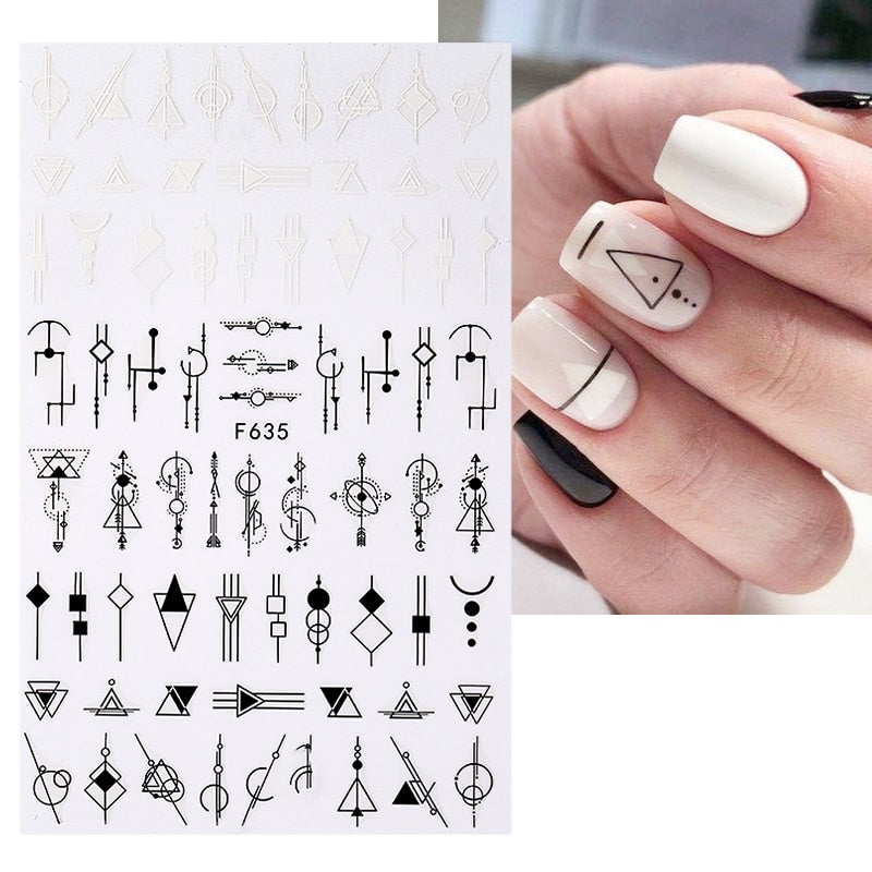 Heart Letter Nail Sticker Nail Art Decoration