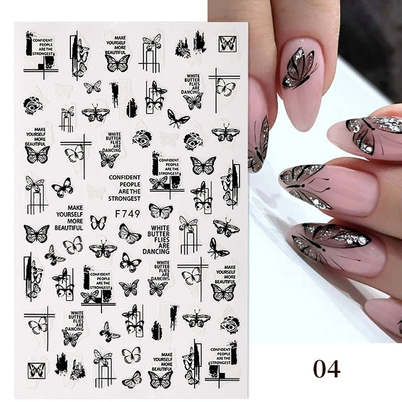 Heart Letter Nail Sticker Nail Art Decoration