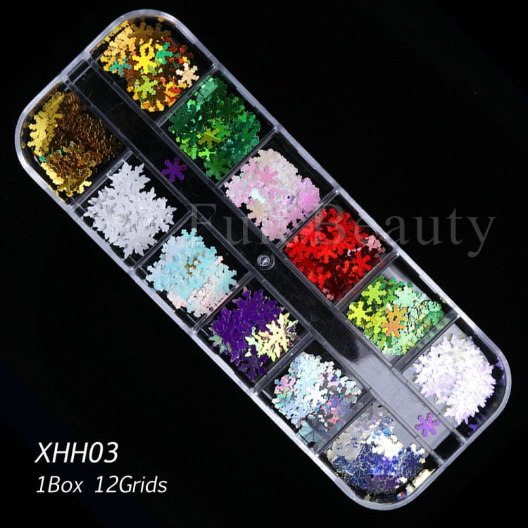 Iridescent Mixed Hexagon Nail Glitter Sequins Holo Flakes Nail Art