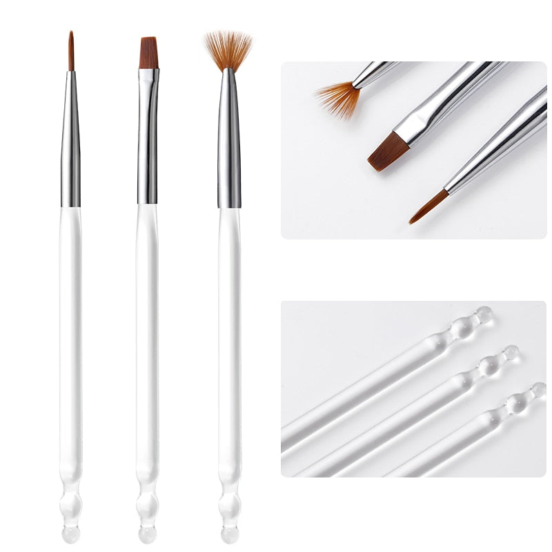 French Stripe Nail Art Liner Brush Set