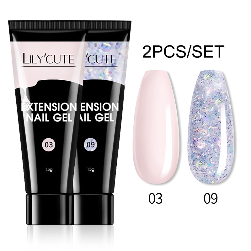 LILYCUTE Nail Extension UV Gel Set