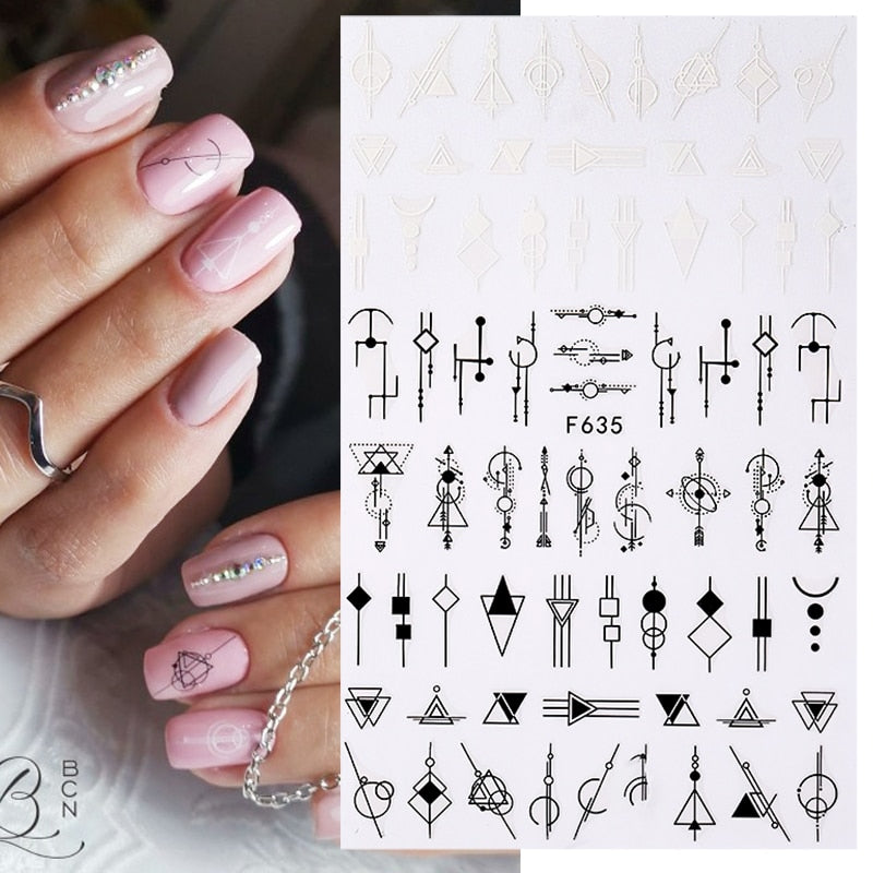 Heart Letter Nail Sticker Nail Art Decoration