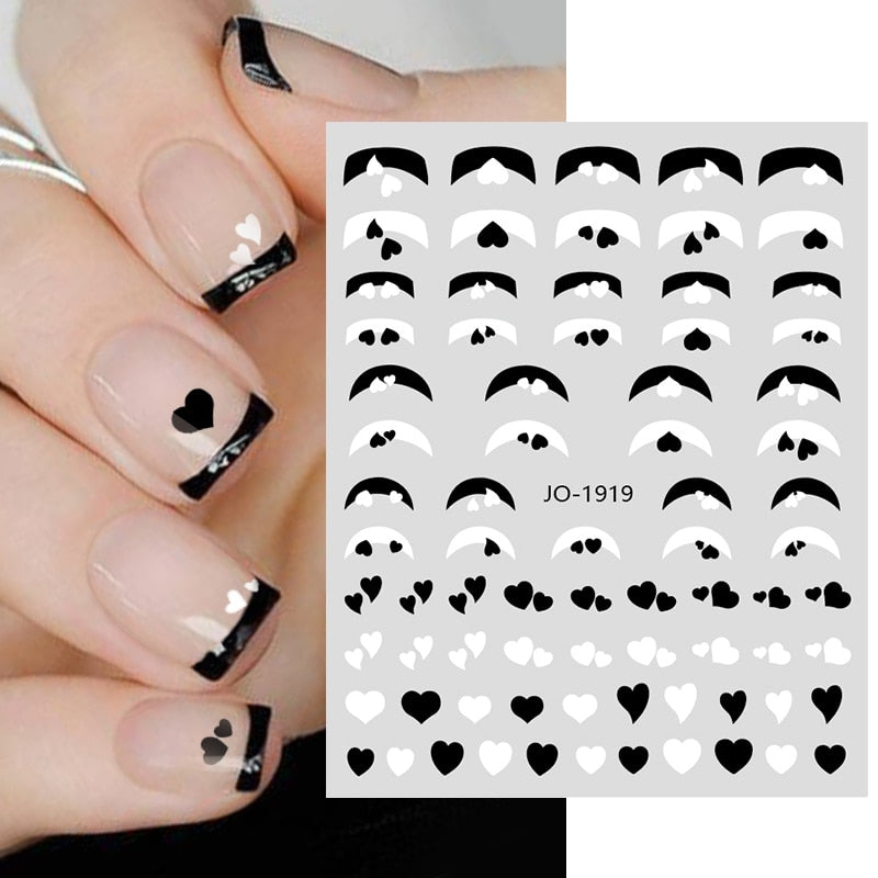 Heart Letter Nail Sticker Nail Art Decoration