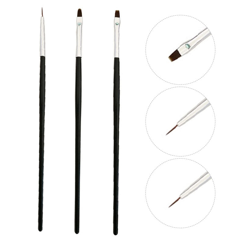 French Stripe Nail Art Liner Brush Set