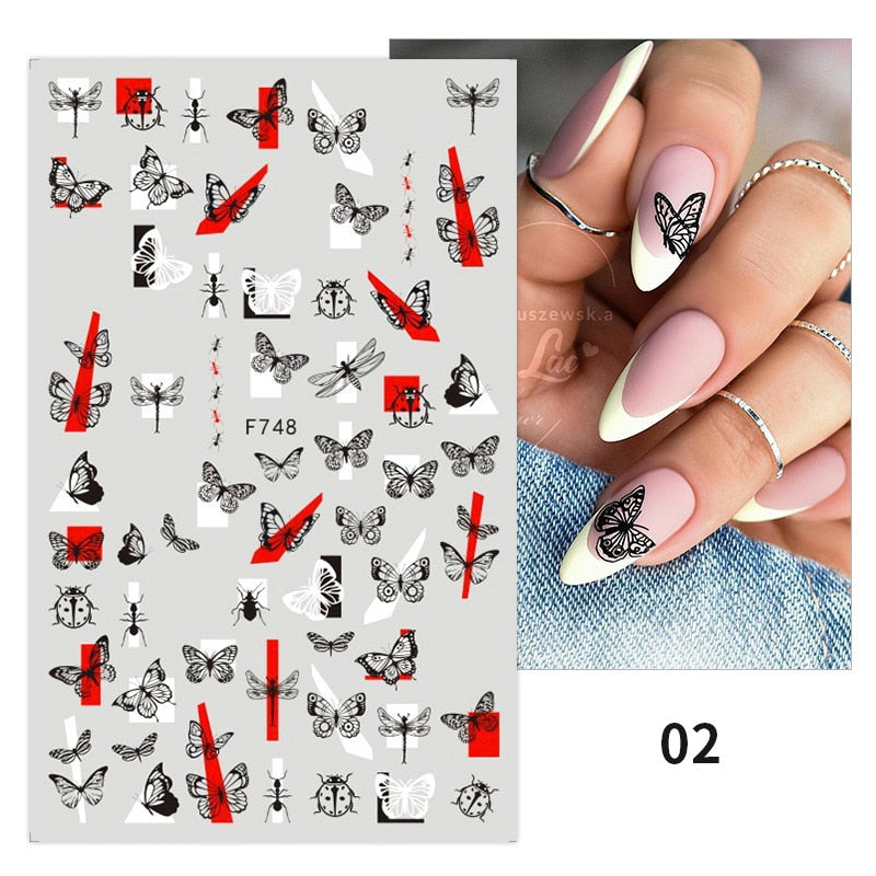 Heart Letter Nail Sticker Nail Art Decoration