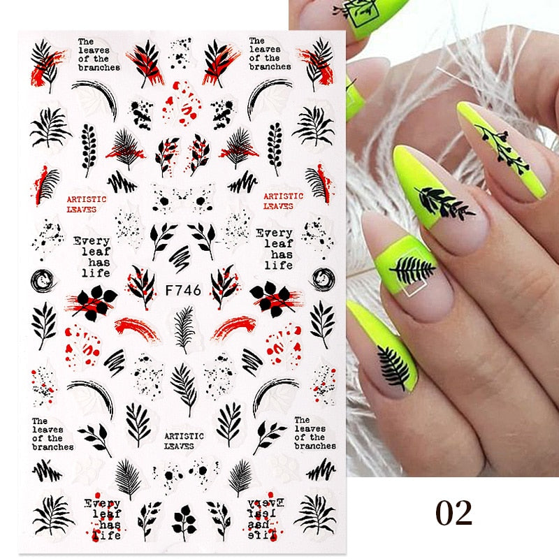 Heart Letter Nail Sticker Nail Art Decoration