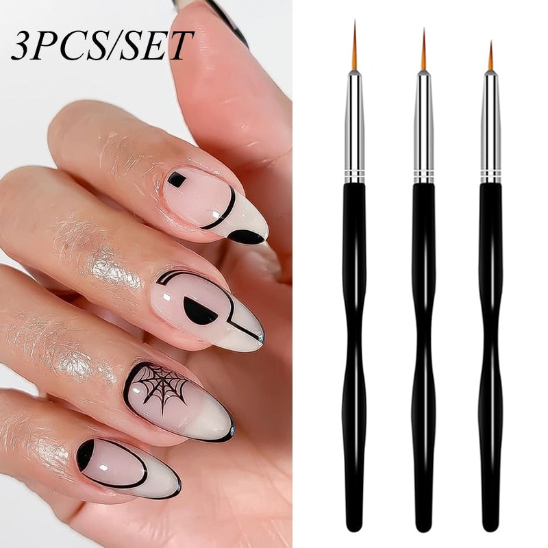 French Stripe Nail Art Liner Brush Set