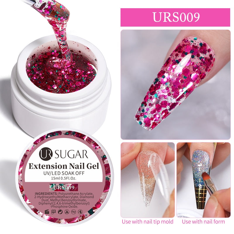 Milky White Clear Pink Color 15ml Jelly Extension Nail Gel Polish