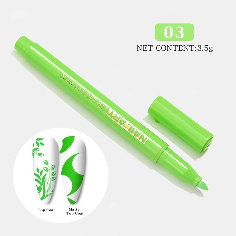 Nail Art Drawing Pencil Plastic Waterproof Painting Liner Brush