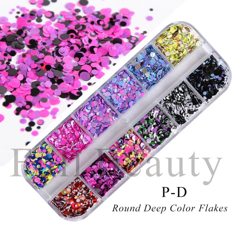 Iridescent Mixed Hexagon Nail Glitter Sequins Holo Flakes Nail Art