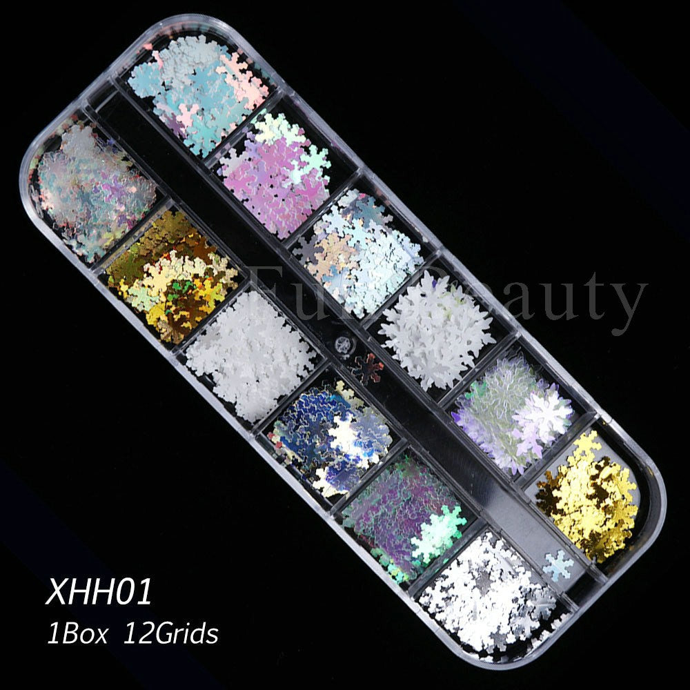 Iridescent Mixed Hexagon Nail Glitter Sequins Holo Flakes Nail Art