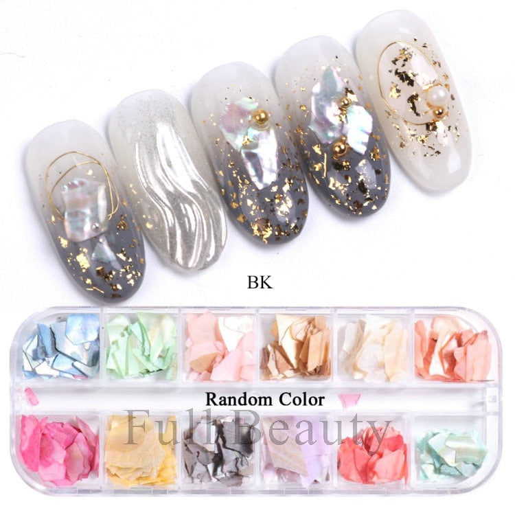 Iridescent Mixed Hexagon Nail Glitter Sequins Holo Flakes Nail Art