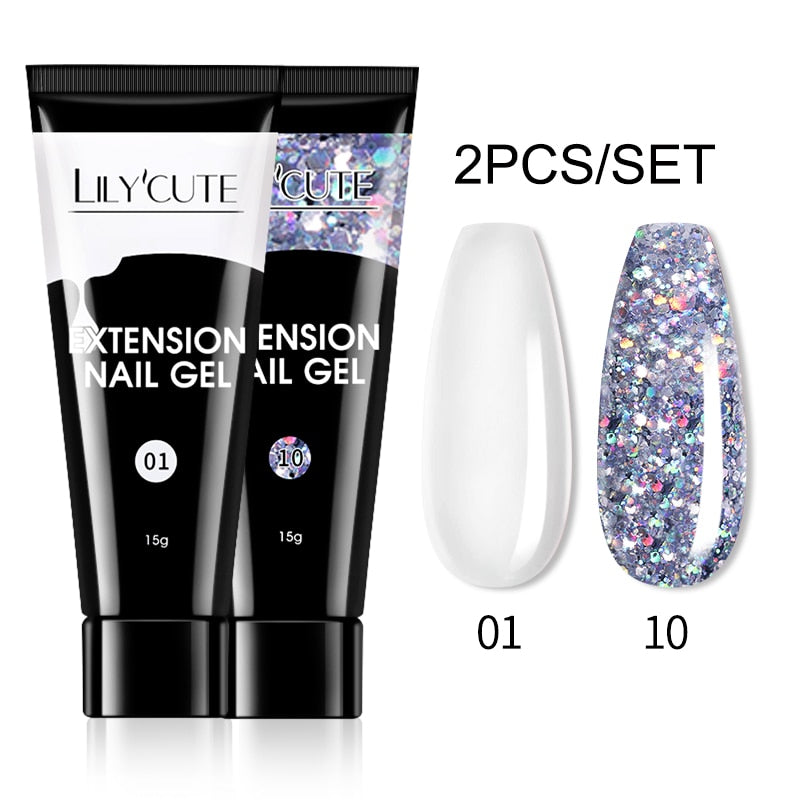 LILYCUTE Nail Extension UV Gel Set