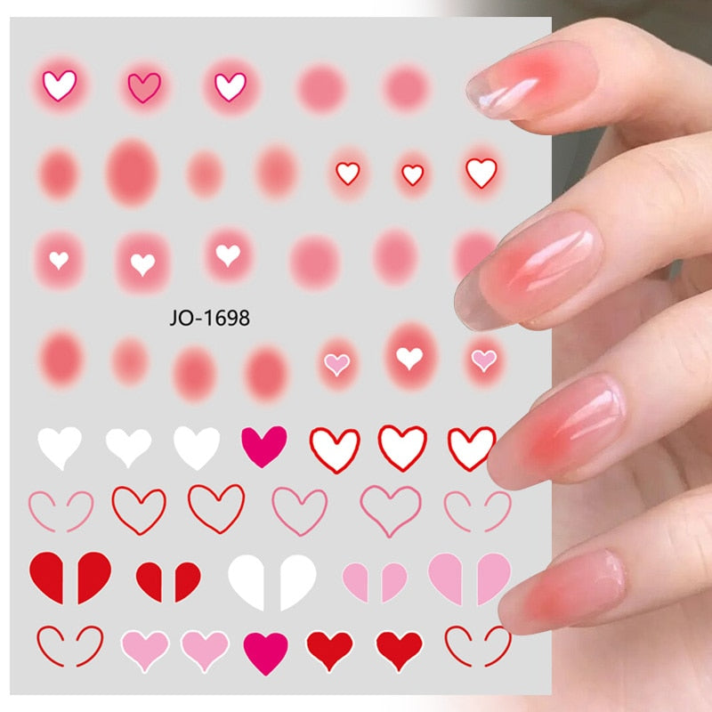 Heart Letter Nail Sticker Nail Art Decoration