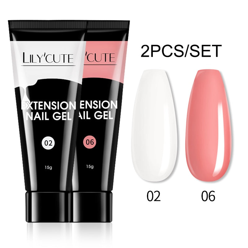 LILYCUTE Nail Extension UV Gel Set