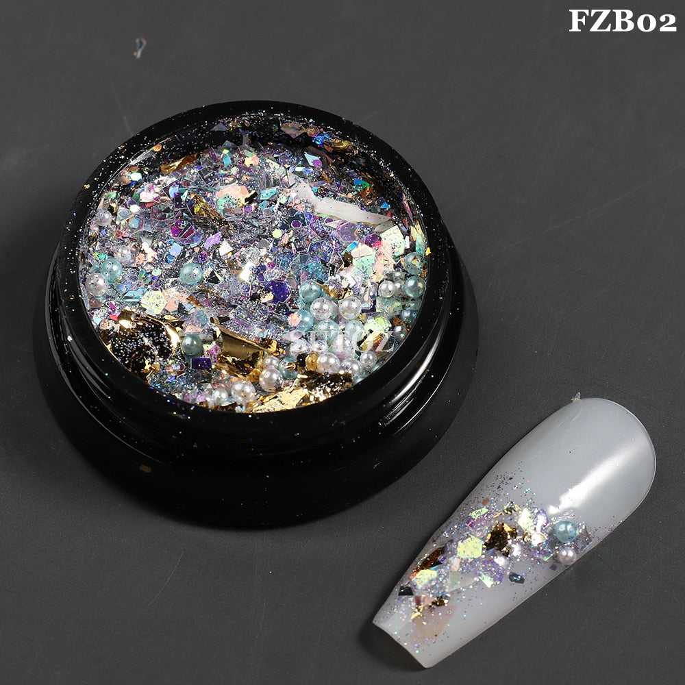 White Chrome Pearl Nail Powder Shimmer Glitter