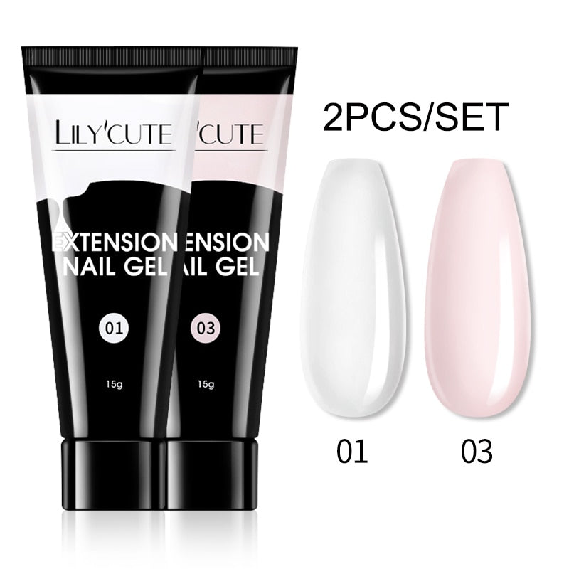 LILYCUTE Nail Extension UV Gel Set