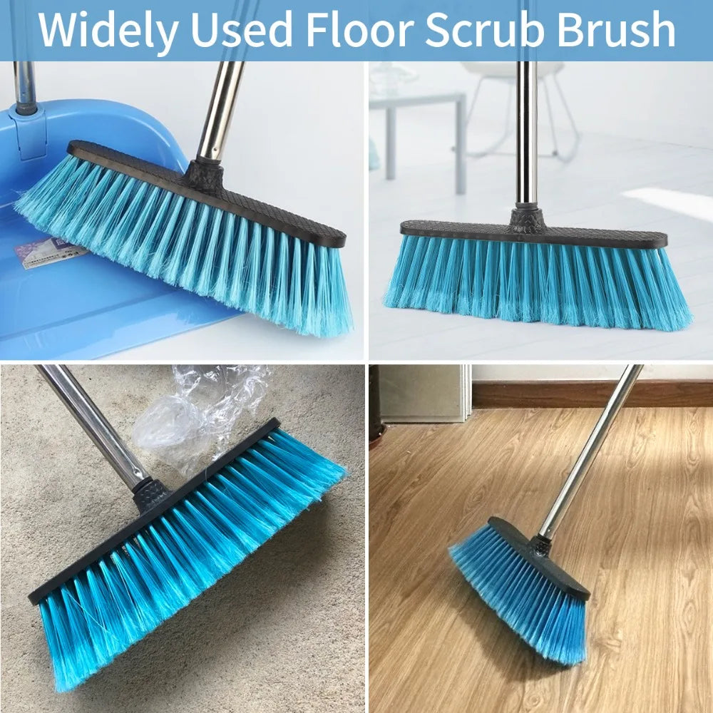 Floor Cleaning Broom with Adjustable Long Handle Stiff Bristle Grout Brooms Scrubber for Cleaning Bathroom, Kitchen,courtyard