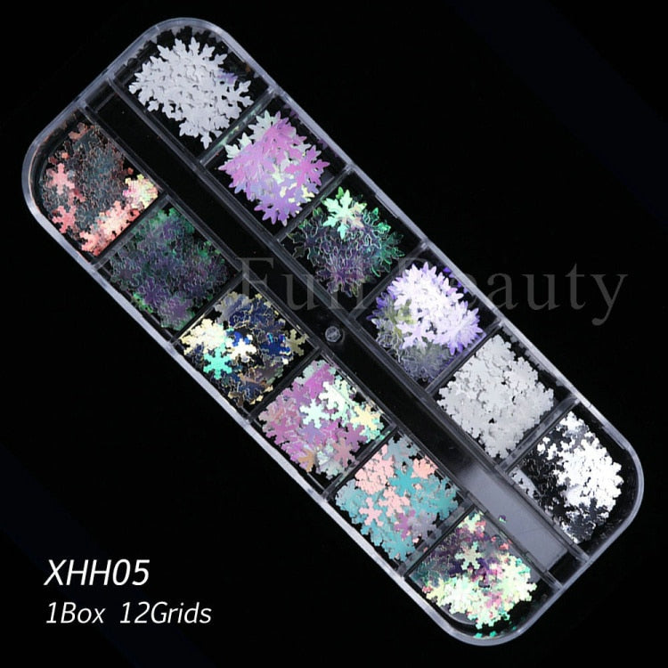 Iridescent Mixed Hexagon Nail Glitter Sequins Holo Flakes Nail Art