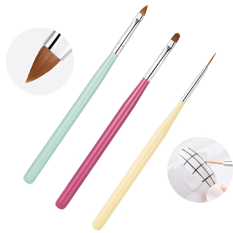 French Stripe Nail Art Liner Brush Set