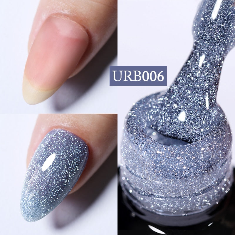 Milky Jelly White Glitter Rubber Base Gel Polish