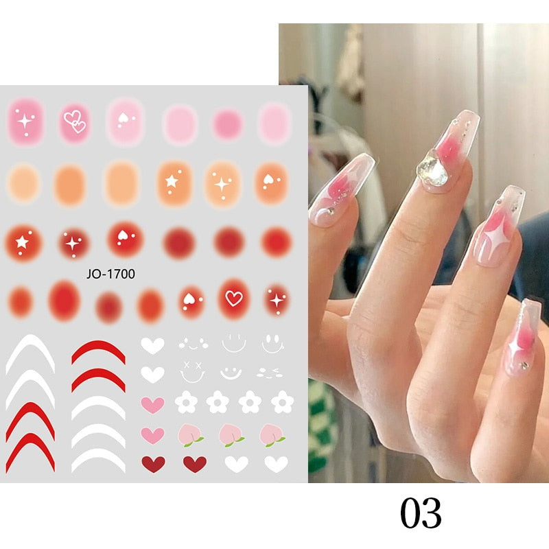 Heart Letter Nail Sticker Nail Art Decoration