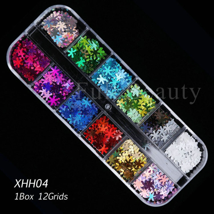 Iridescent Mixed Hexagon Nail Glitter Sequins Holo Flakes Nail Art