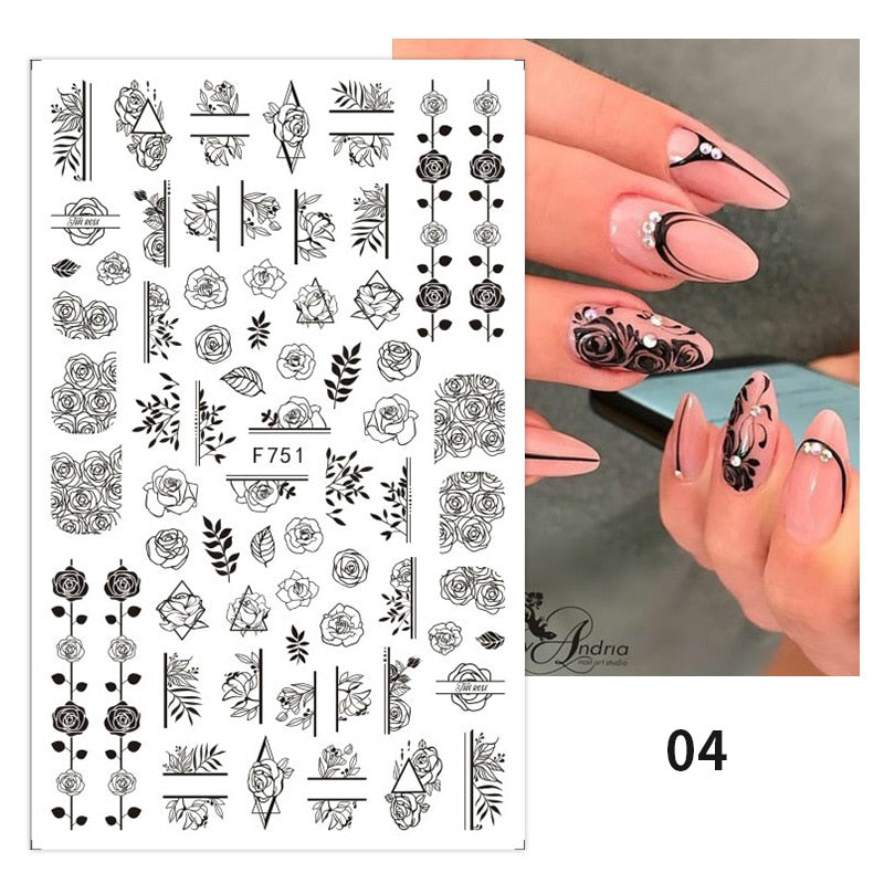 Heart Letter Nail Sticker Nail Art Decoration