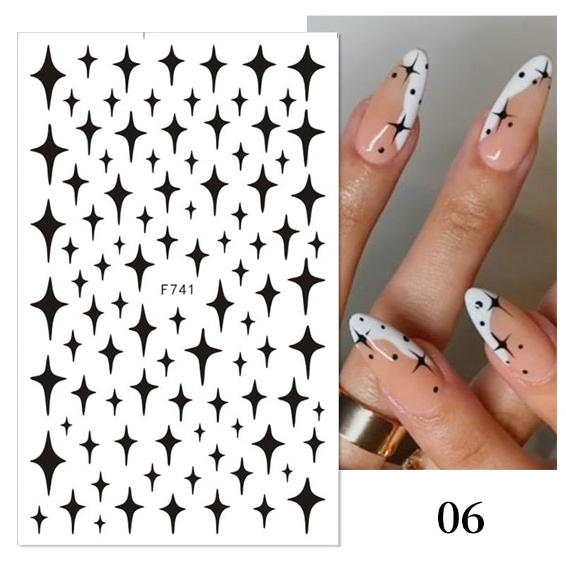 Heart Letter Nail Sticker Nail Art Decoration